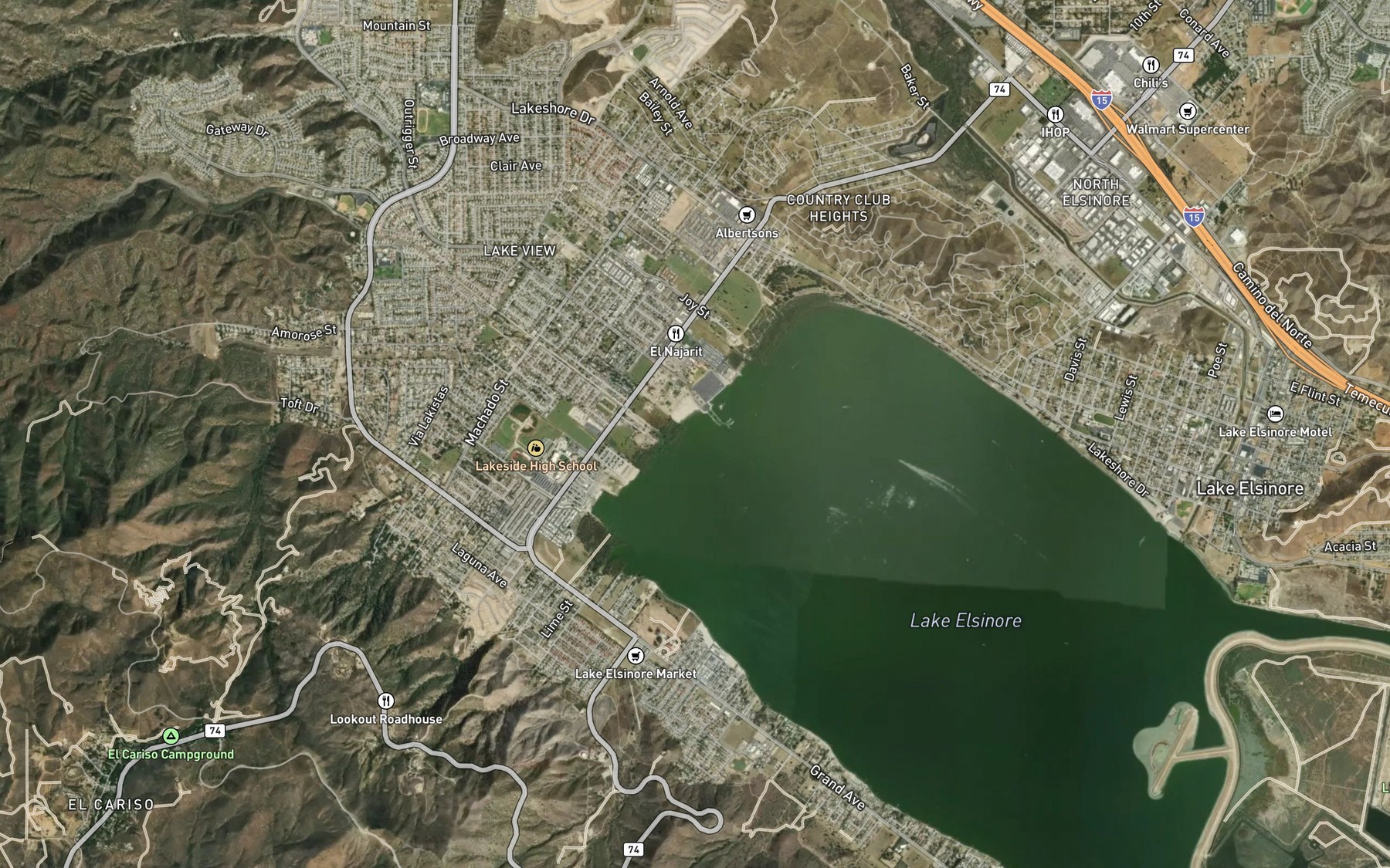 Satellite map of the Spot 5