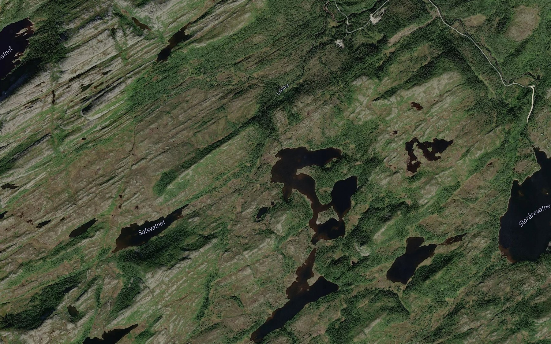 Satellite map of the Ner Fissdalsvatnet