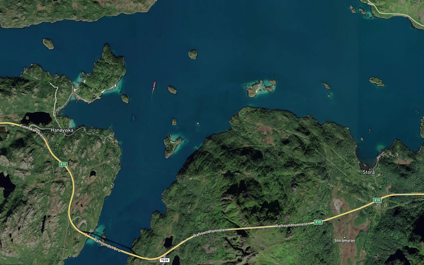 Satellite map of the Sorvika