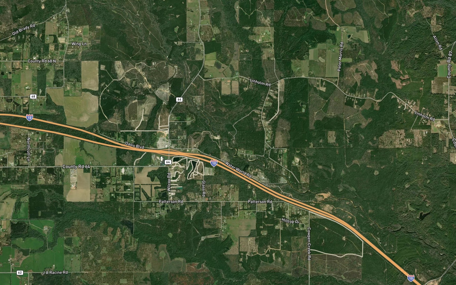 Satellite map of the Eightmile Creek
