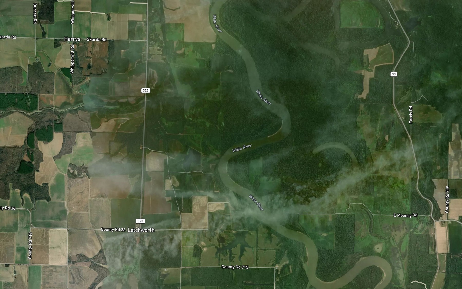 Satellite map of the Big Creek