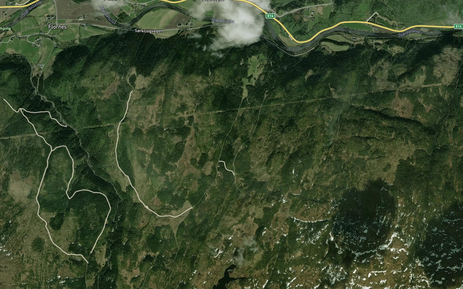 Satellite map of the Brattbekken
