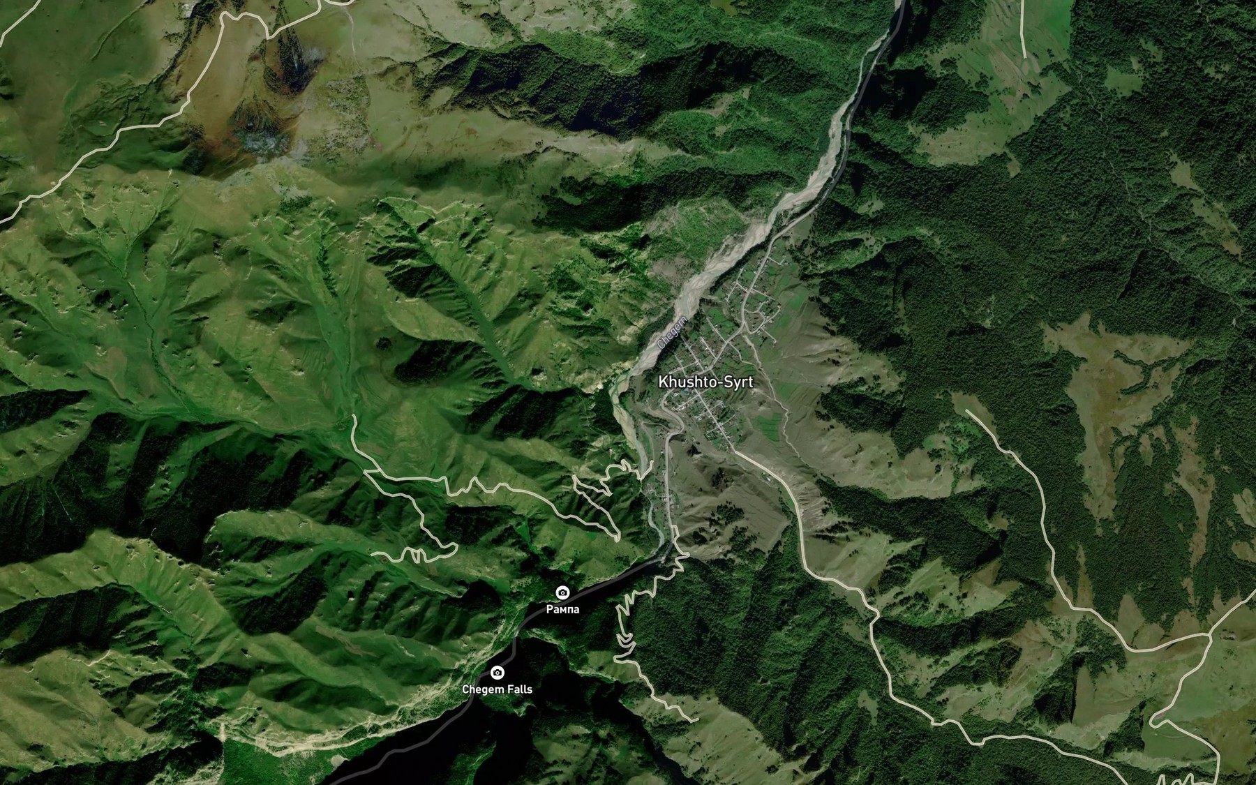 Satellite map of the Chatysu