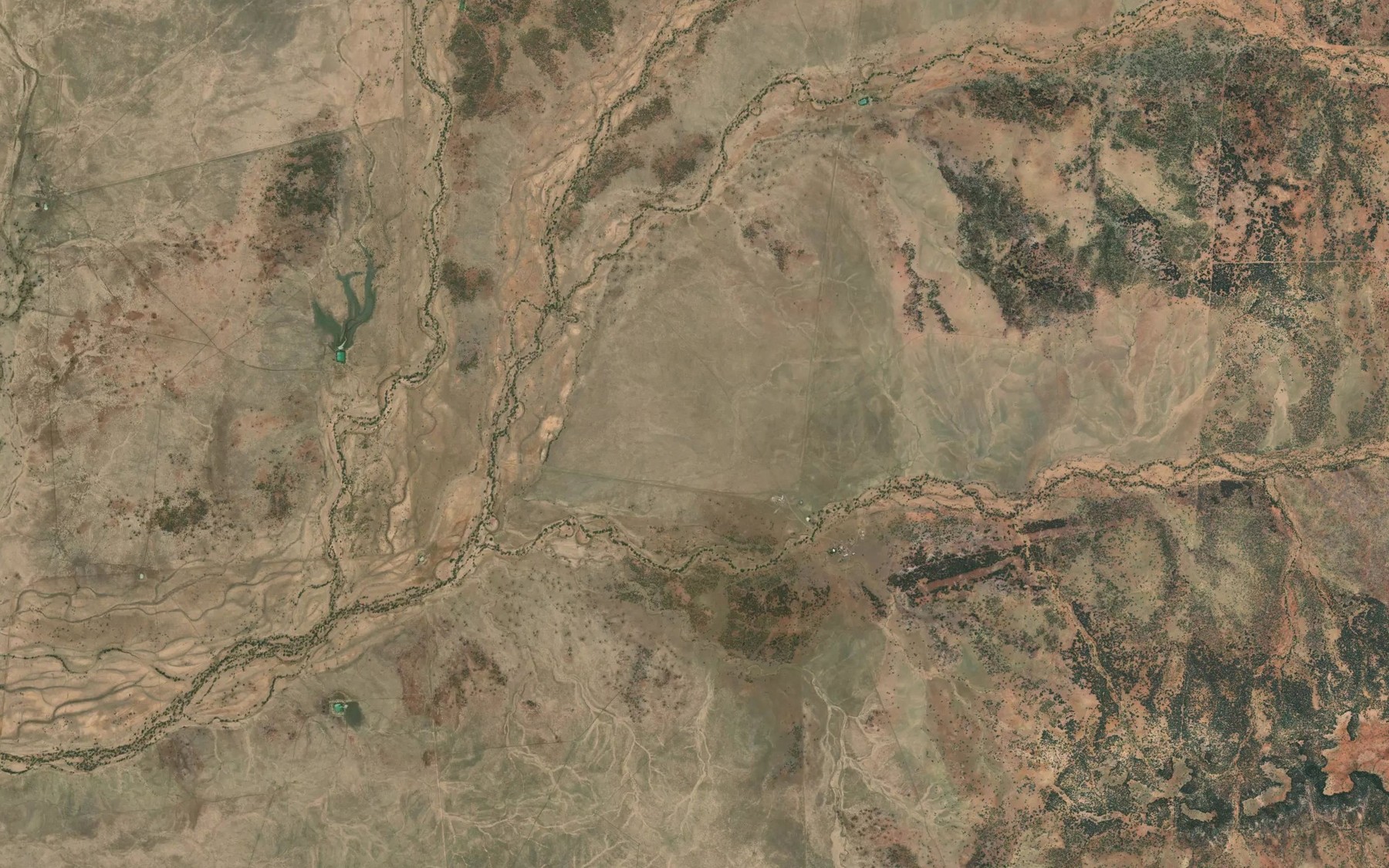 Satellite map of the Bann Creek