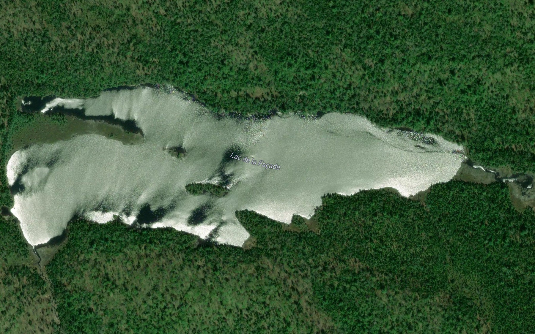 Satellite map of the Lac de la Facade