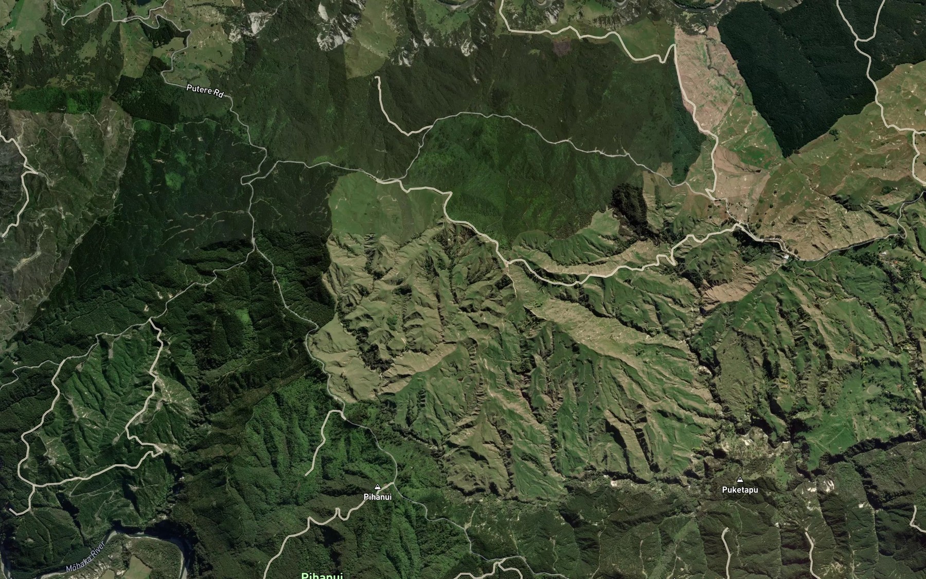 Satellite map of the Wairama Stream
