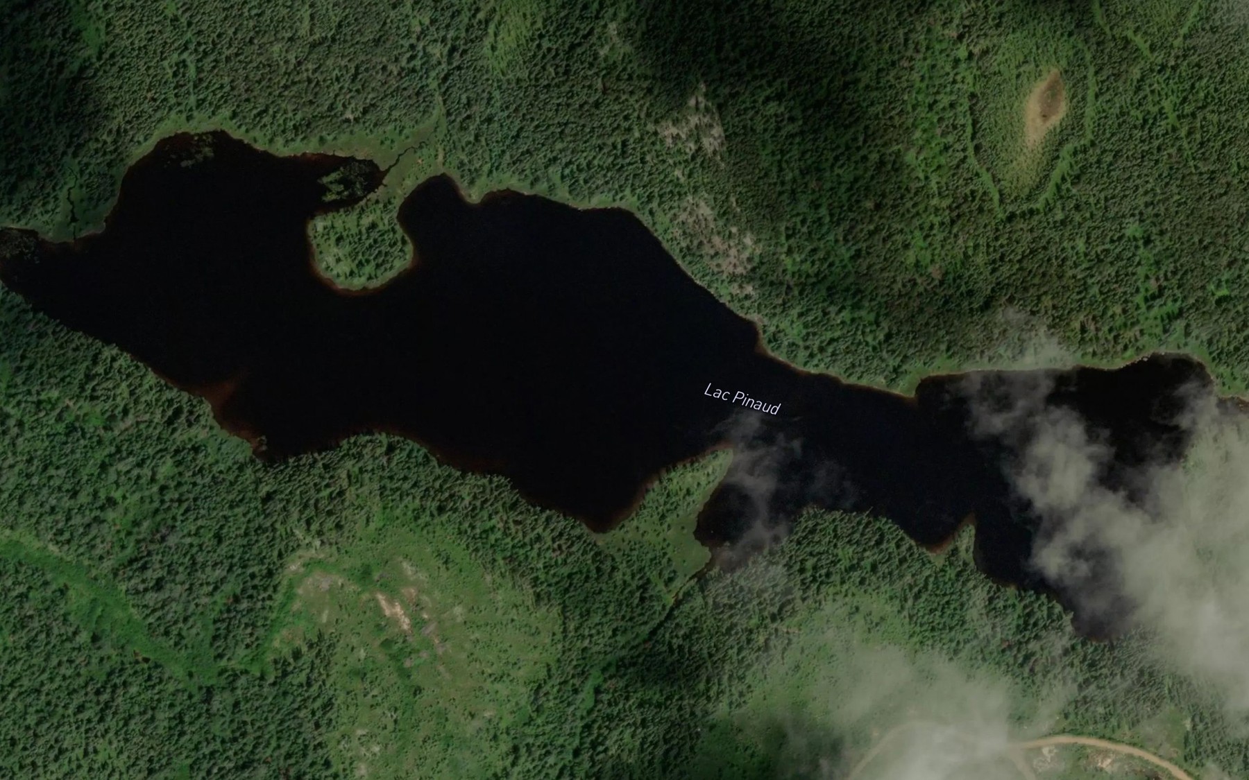 Satellite map of the Lac Pinaud