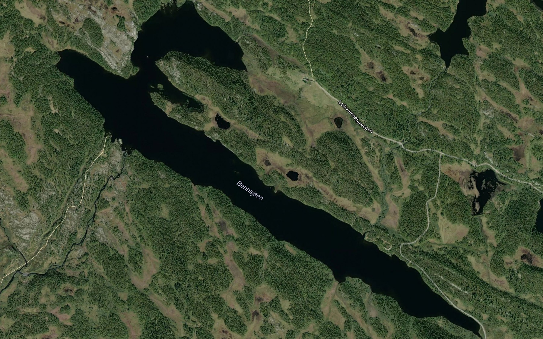 Satellite map of the Bennsjoen