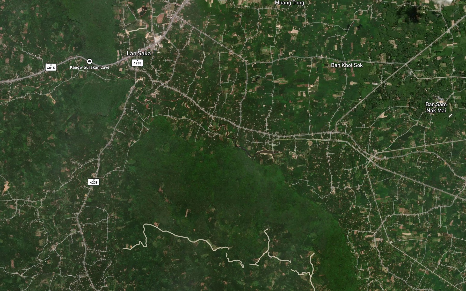 Satellite map of the Khlong Khao Kaeo