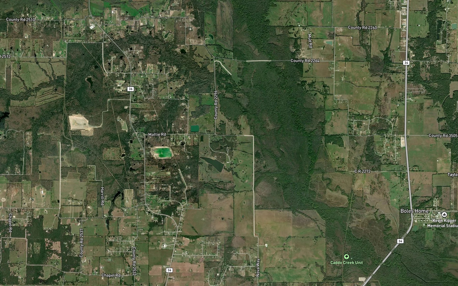 Satellite map of the Dry Creek Ranch Lake Number 2