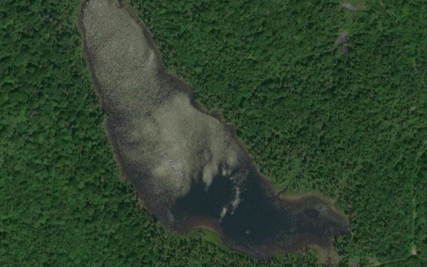 Satellite map of the Lac Francois