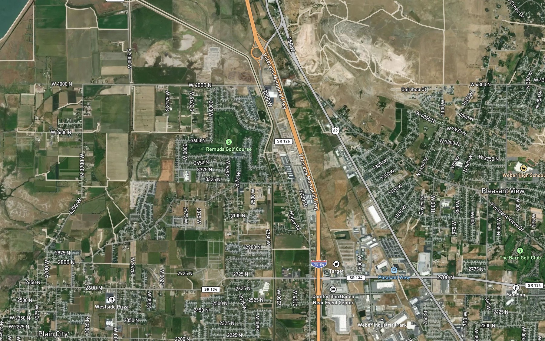 Satellite map of the Willard Canal