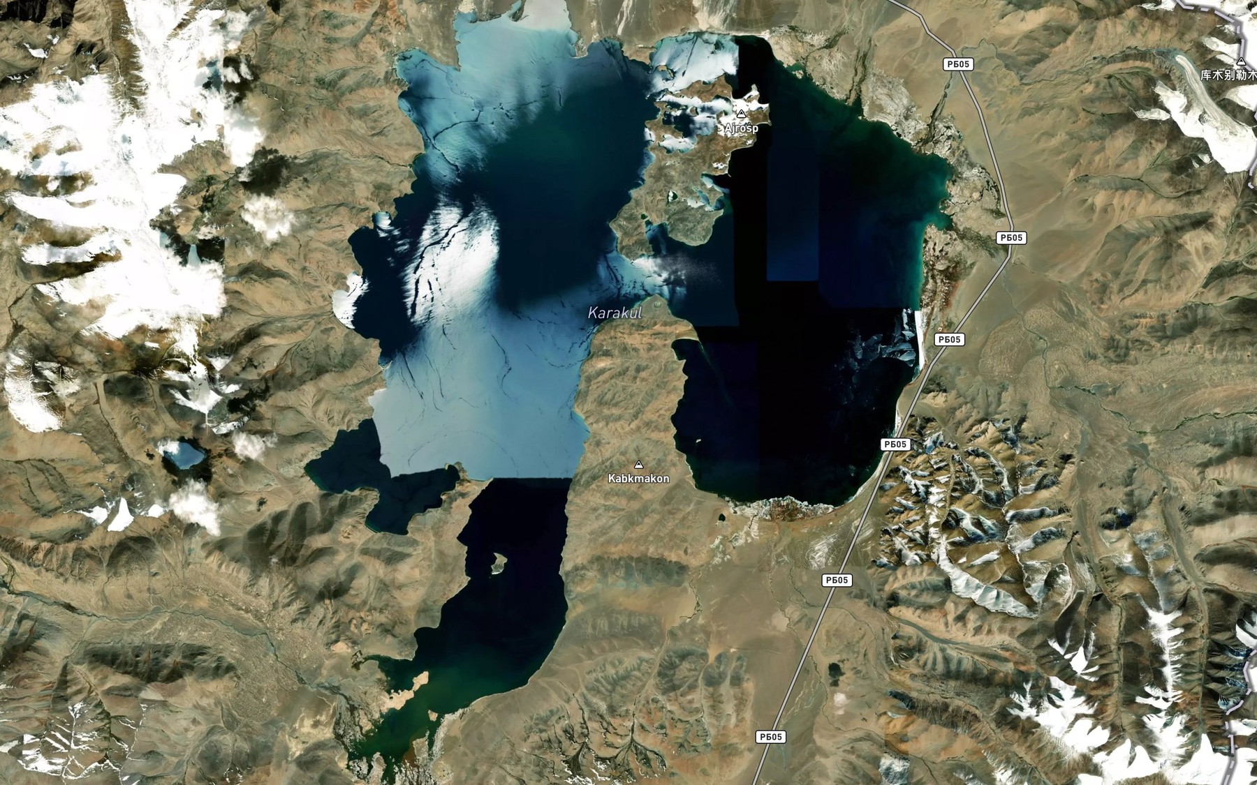 Satellite map of the Qarokul