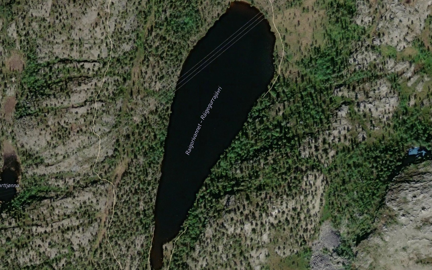 Satellite map of the Raigegurrajavri