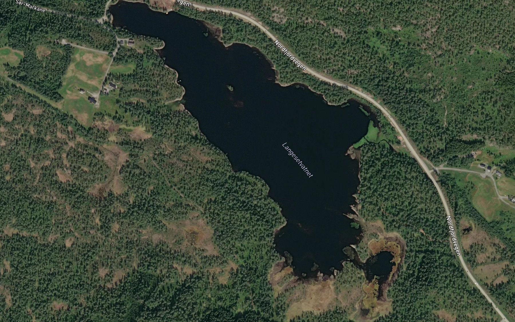Satellite map of the Langesetvatnet