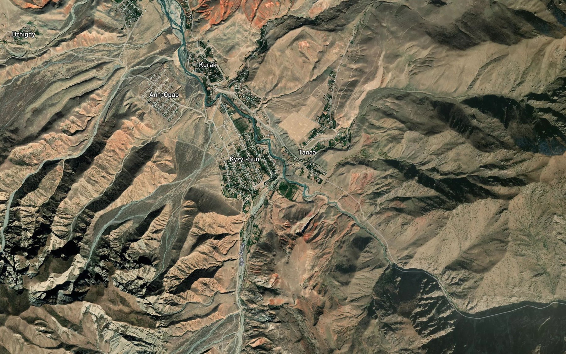Satellite map of the Bak-Archa