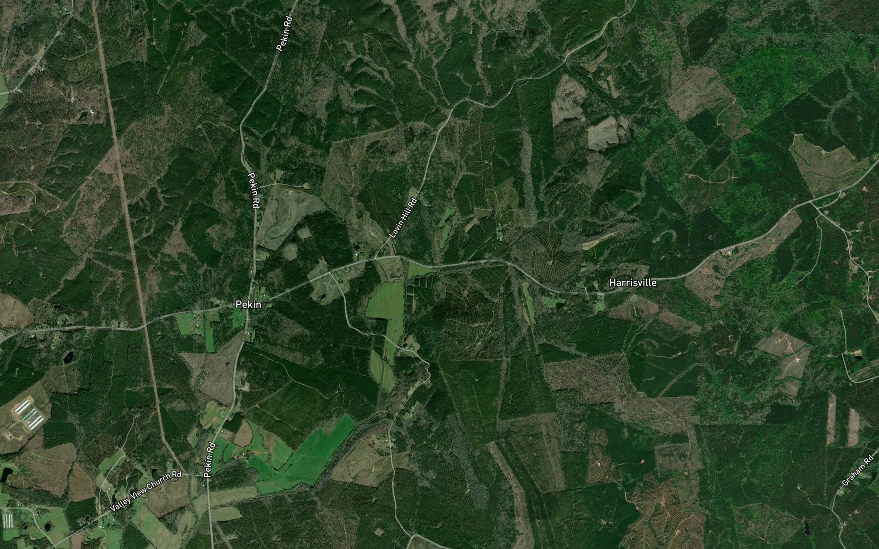 Satellite map of the Townsend Branch