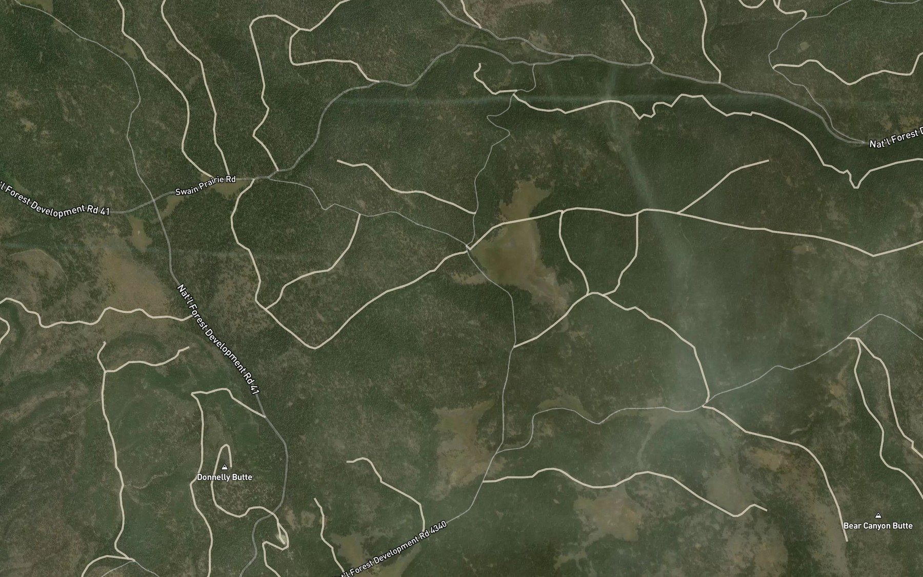 Satellite map of the Swain Prairie Spring