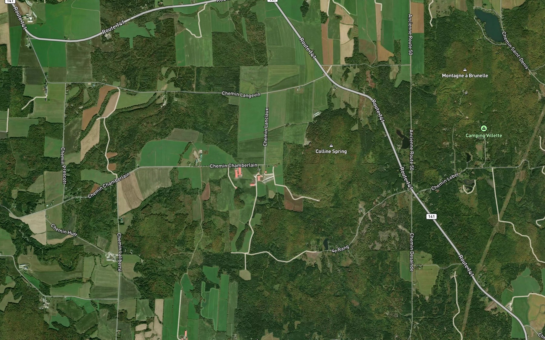 Satellite map of the Etang Lanciaux