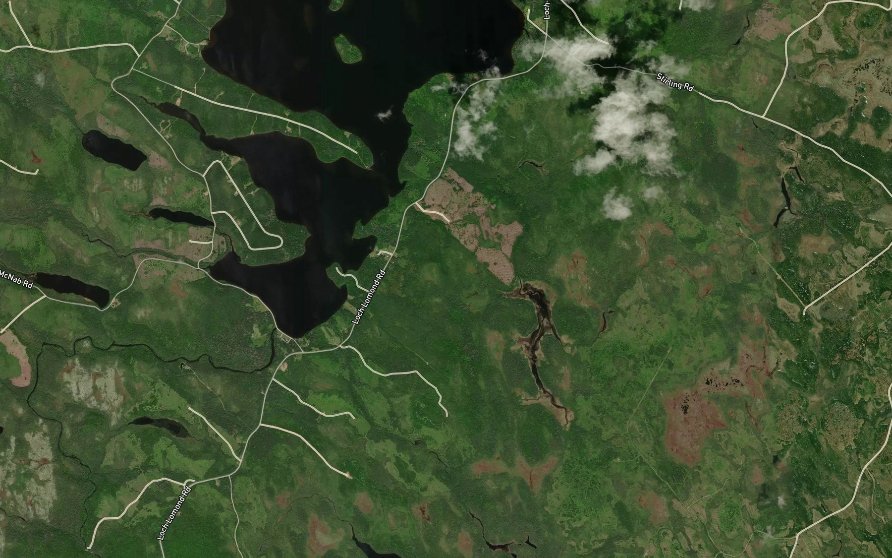 Satellite map of the Chisholm Brook