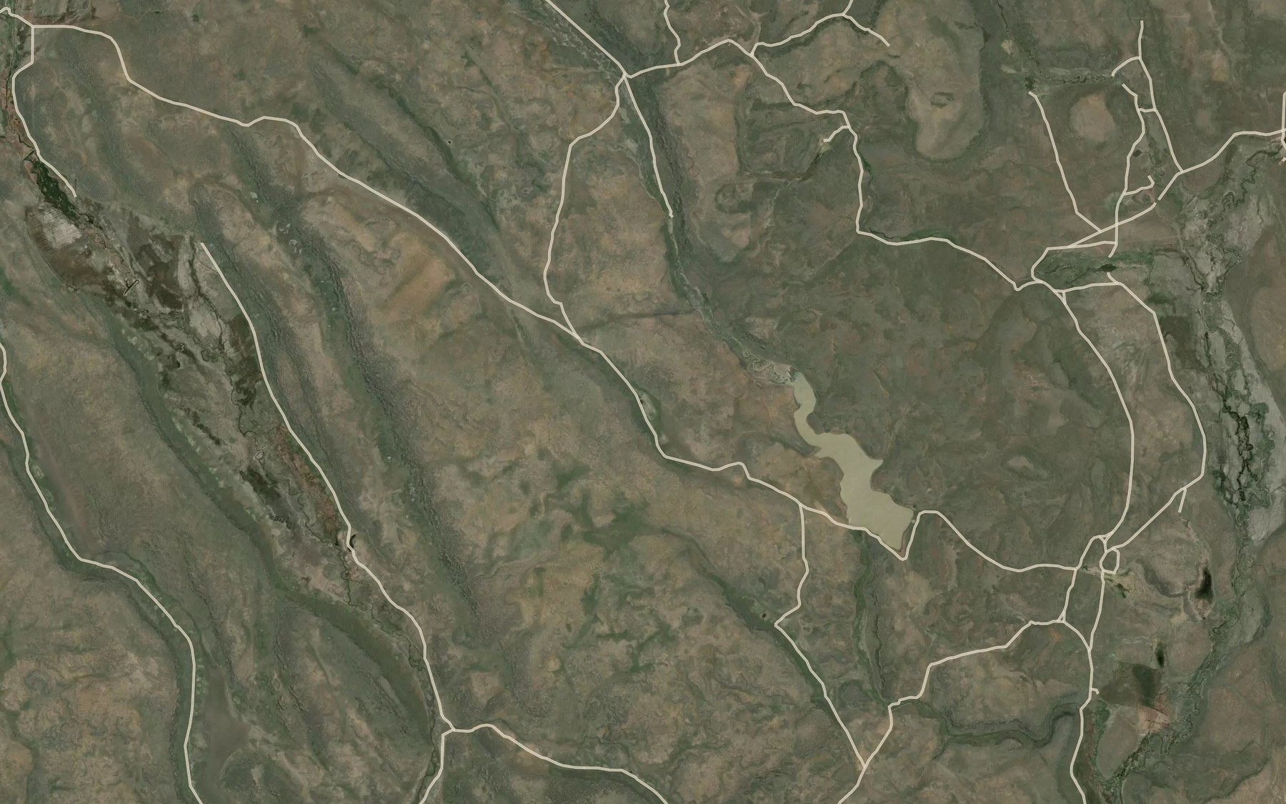 Satellite map of the Dry Creek Reservoir Number Ten