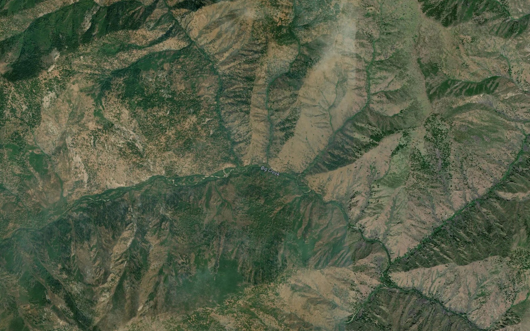 Satellite map of the Whiskey Creek