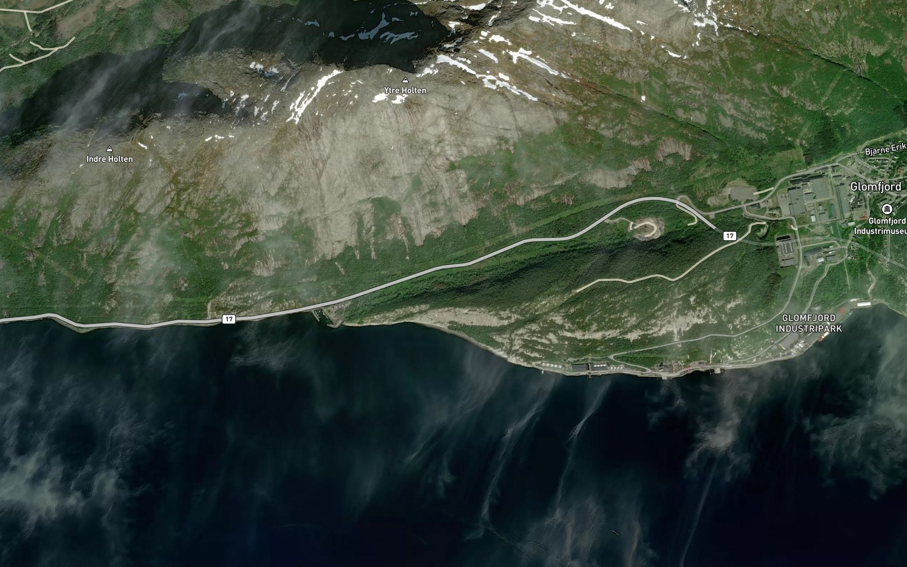 Satellite map of the Setvikbekken