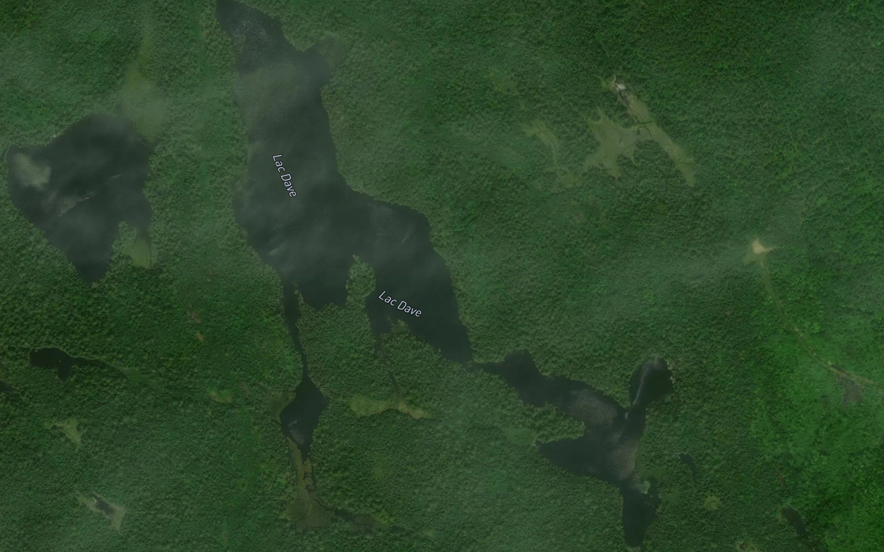 Satellite map of the Lac Dave