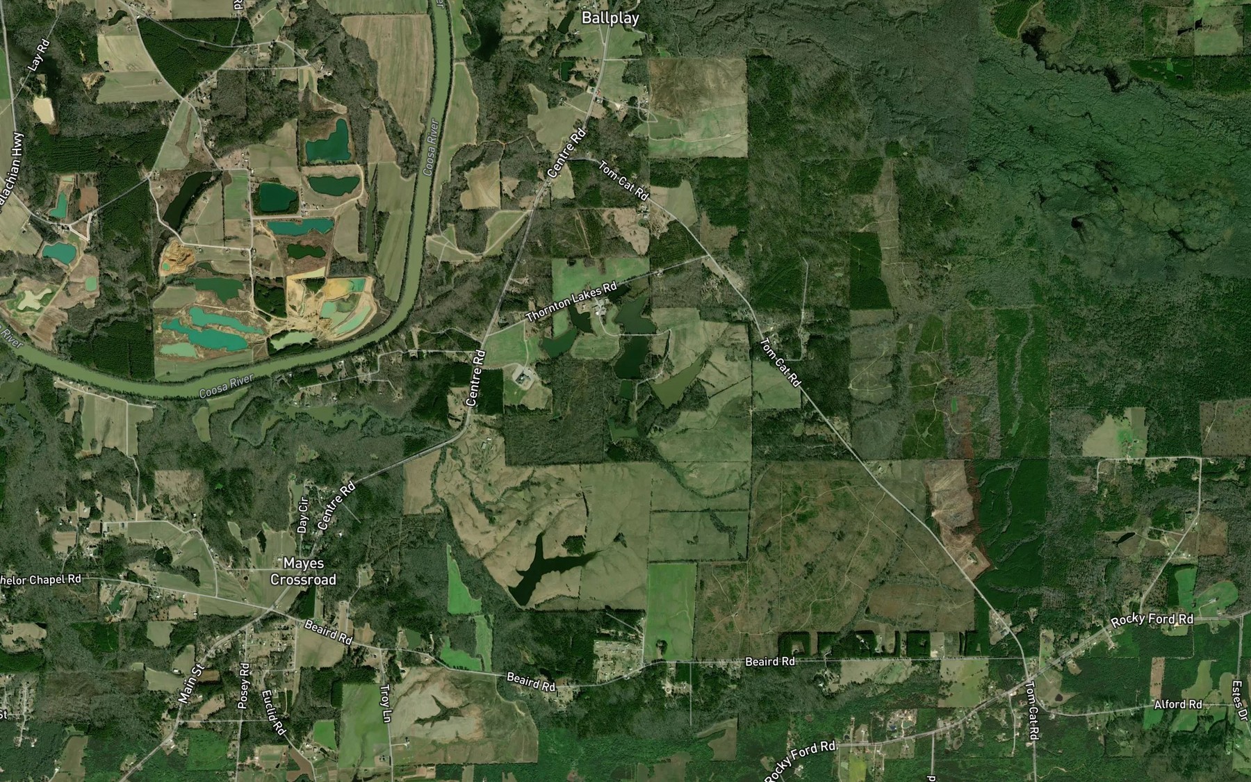 Satellite map of the Thornton Number 3 Lake