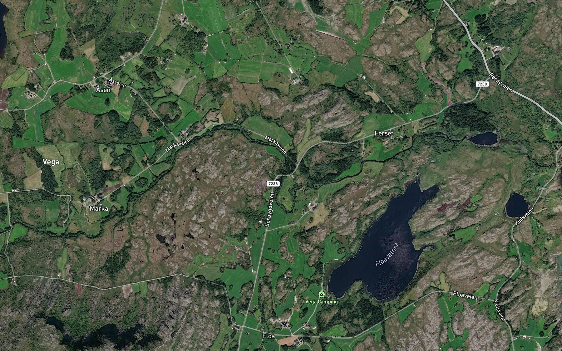 Satellite map of the Einesfossen