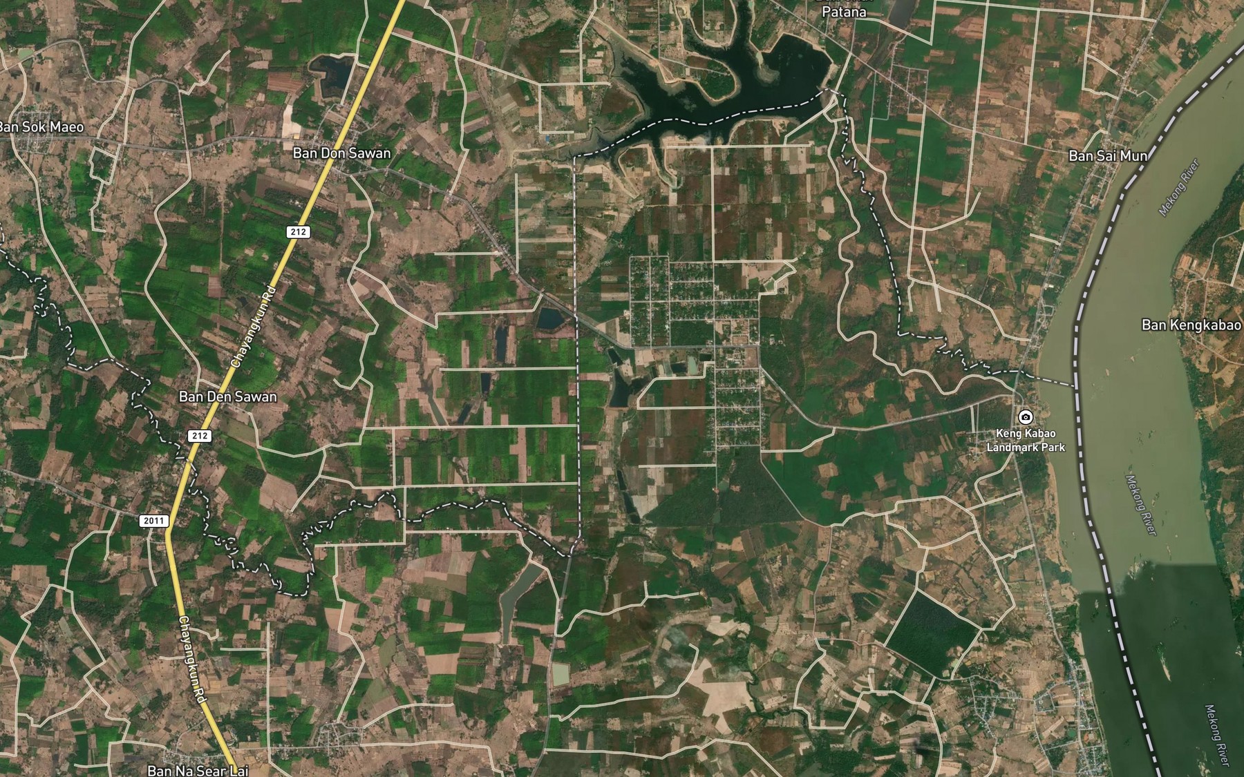 Satellite map of the Ang Kep Nam Ban Nikhom Kasettakam Thahan Phansuek