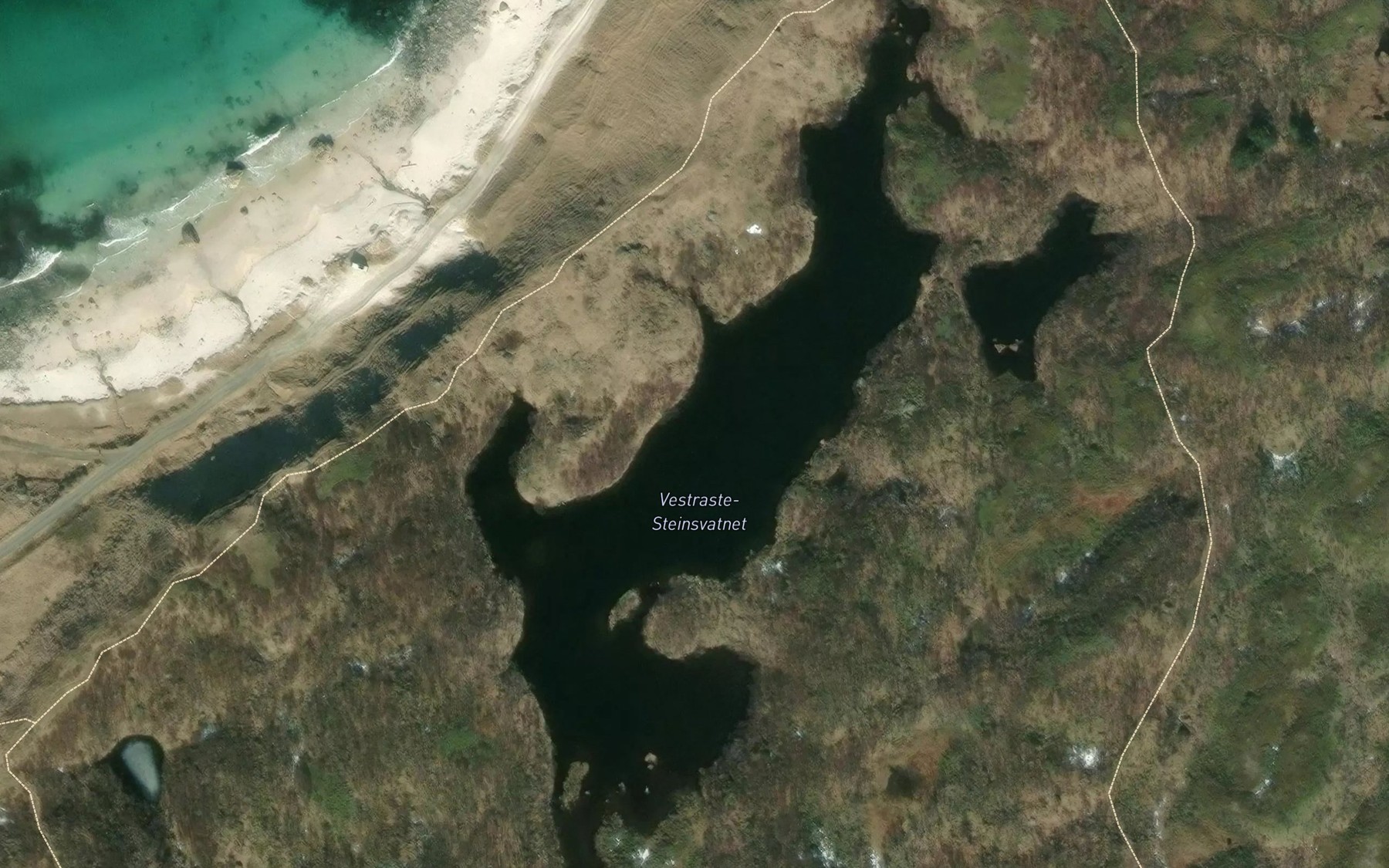 Satellite map of the Vestraste-Steinsvatnet