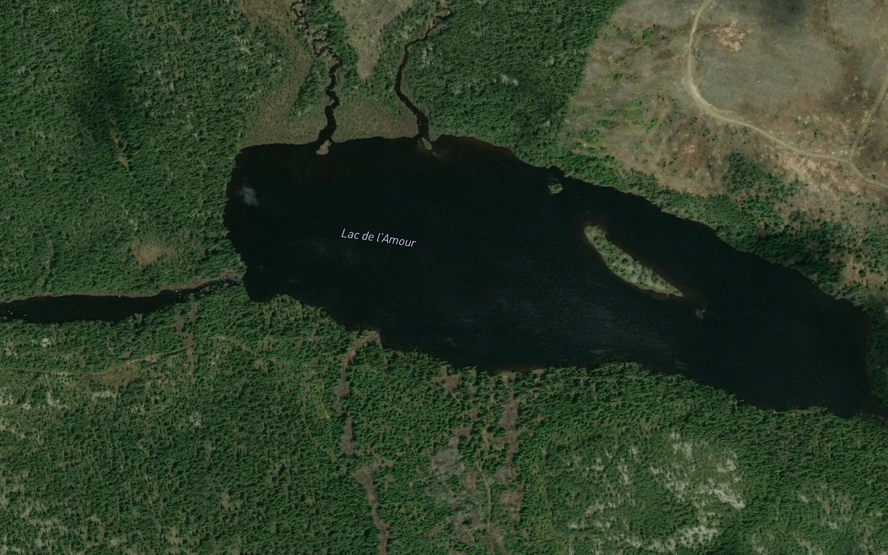 Satellite map of the Lac de l'Amour