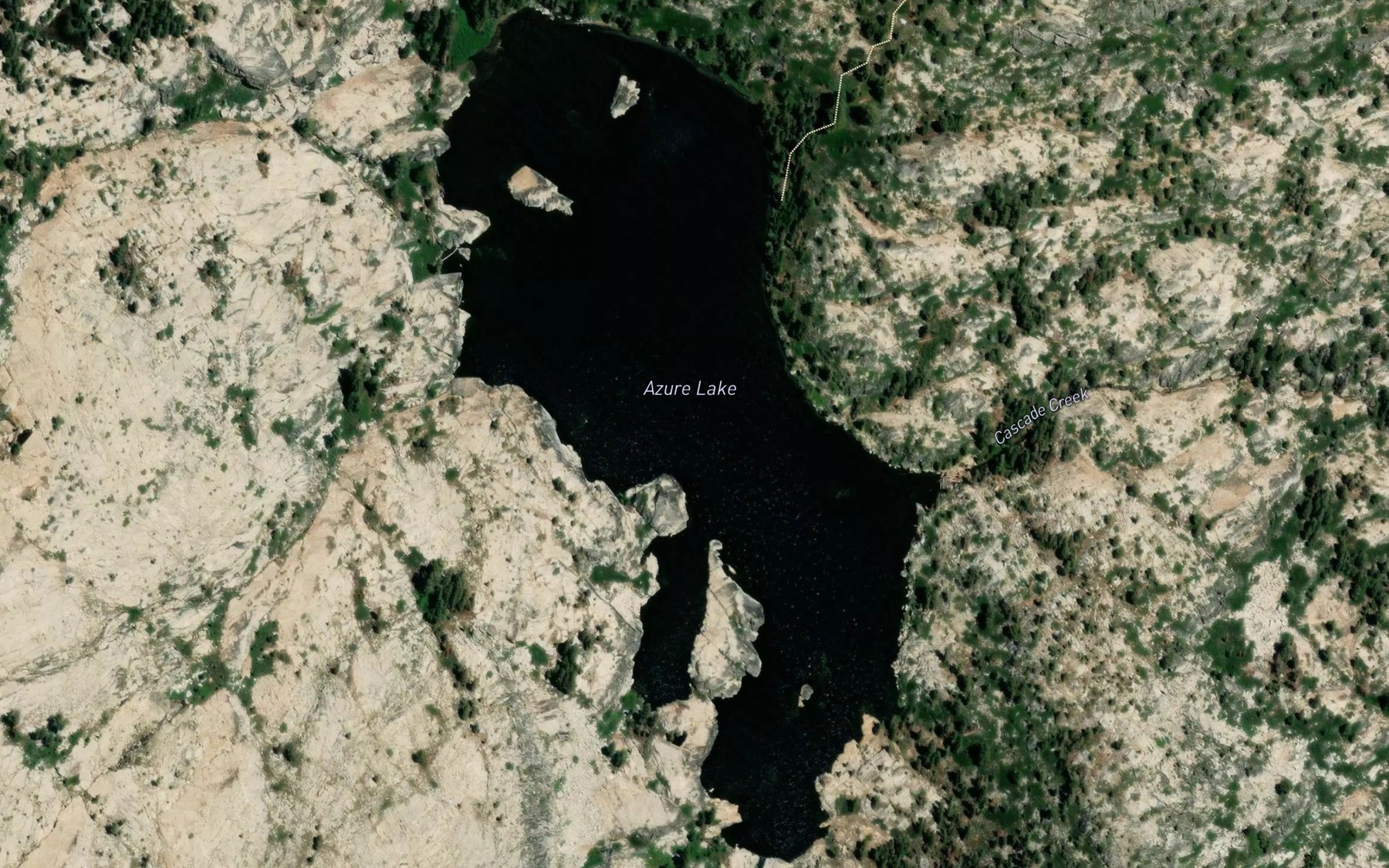 Satellite map of the Azure Lake