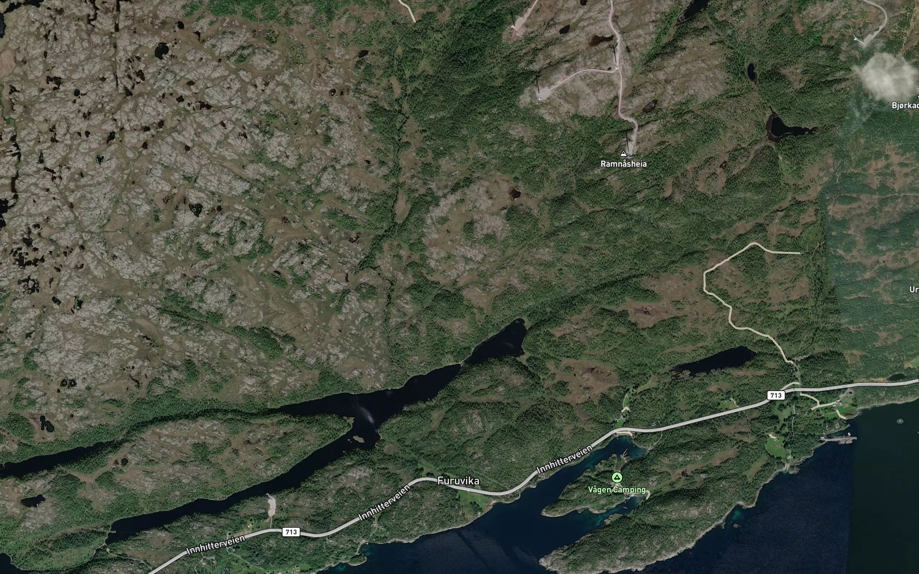Satellite map of the Tverrbekken