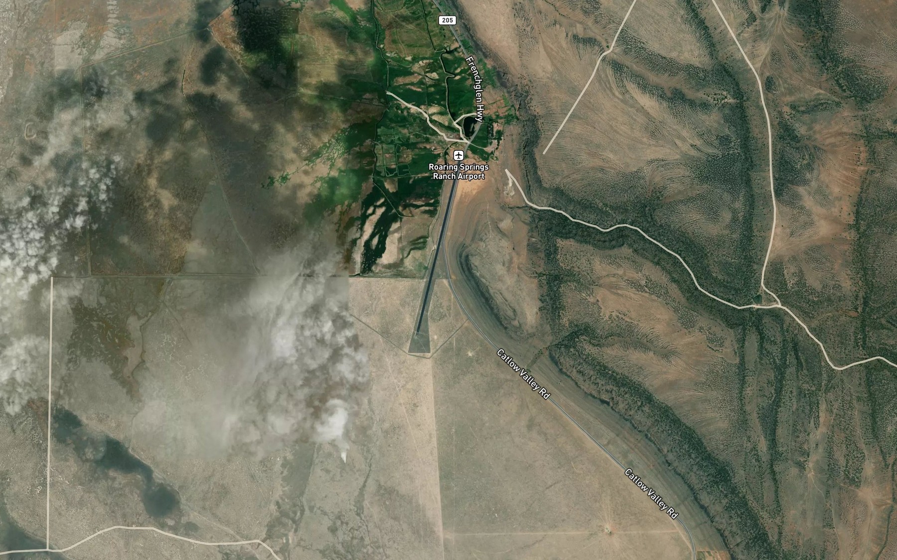 Satellite map of the Dry Creek