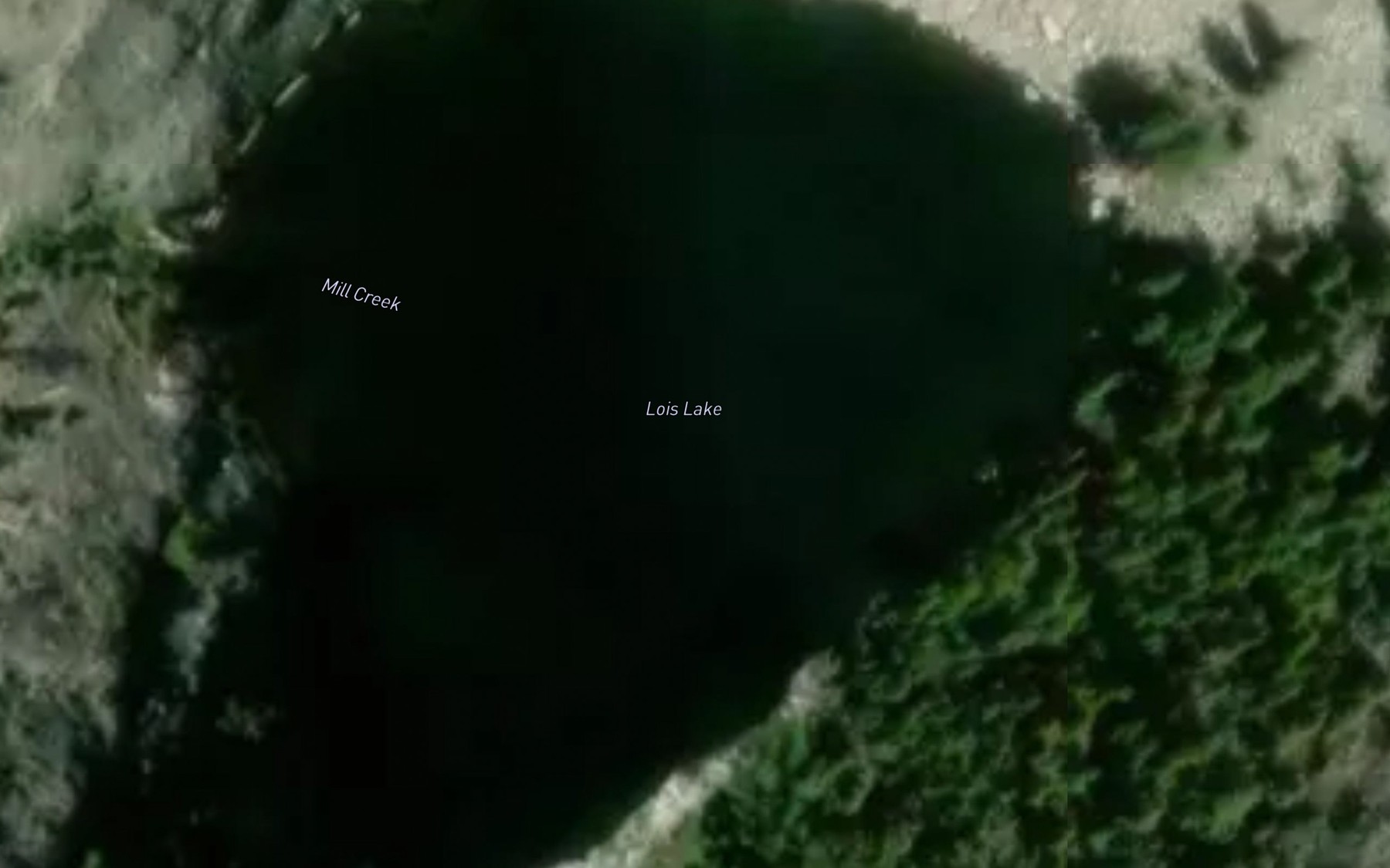 Satellite map of the Lois Lake
