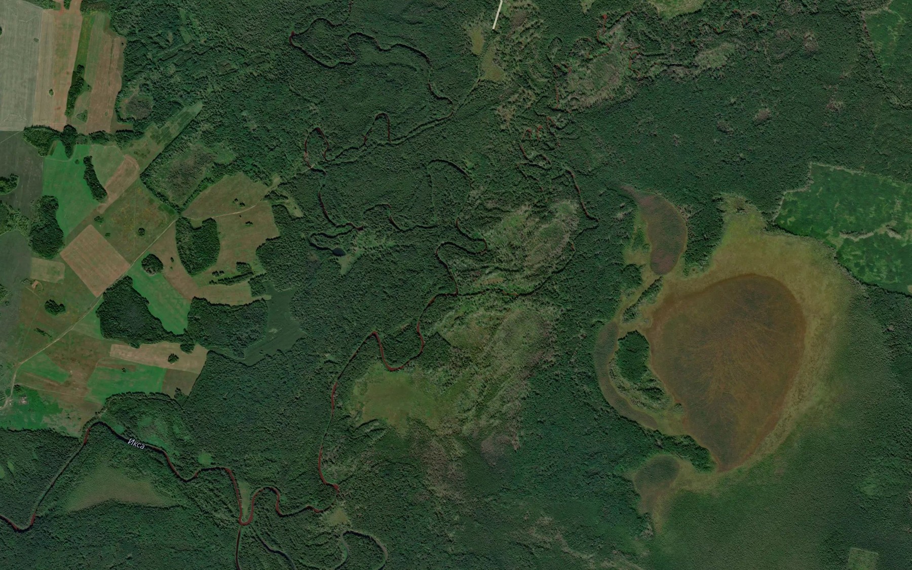 Satellite map of the Bol'shaya Iksa