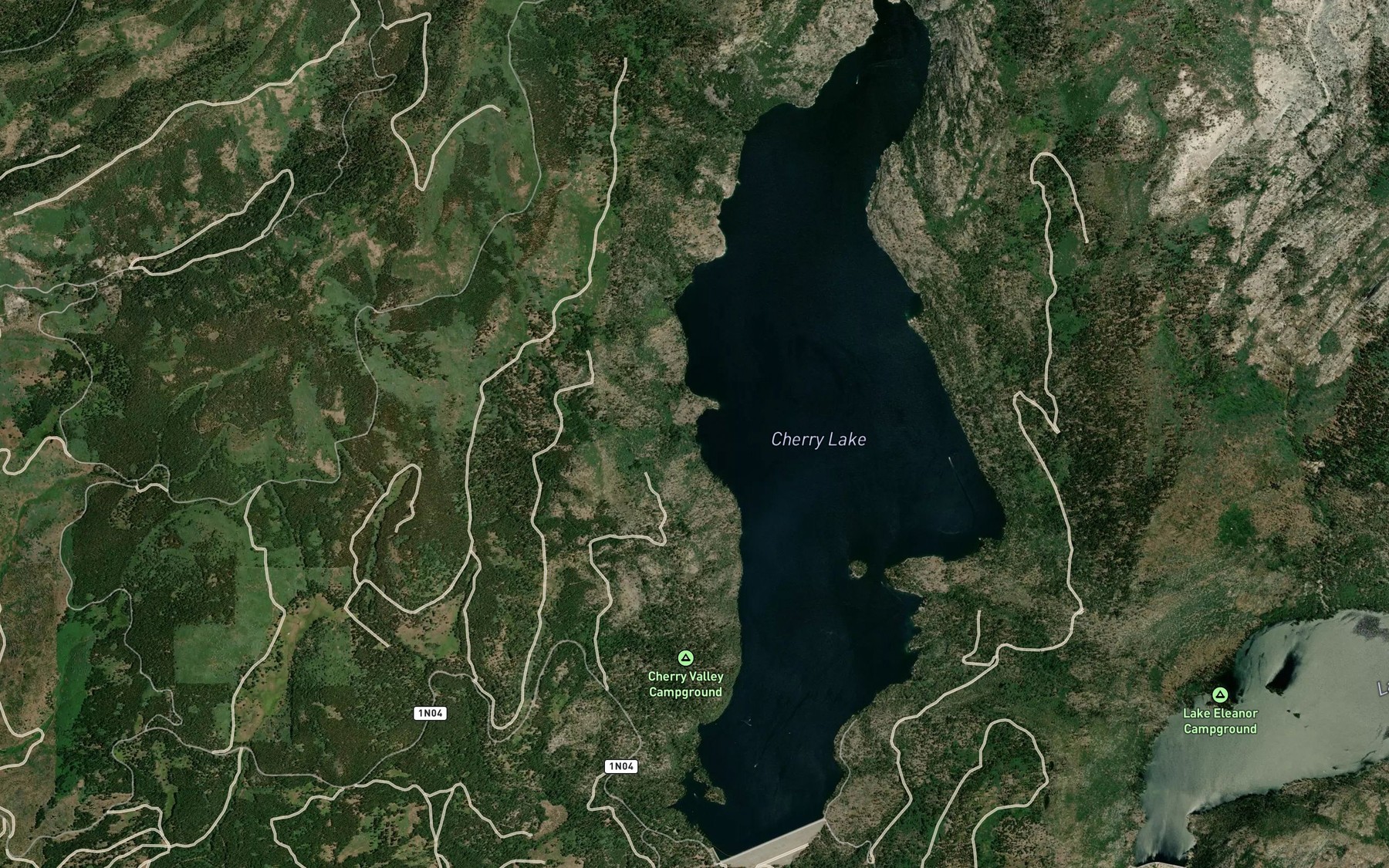 Satellite map of the Richards Creek