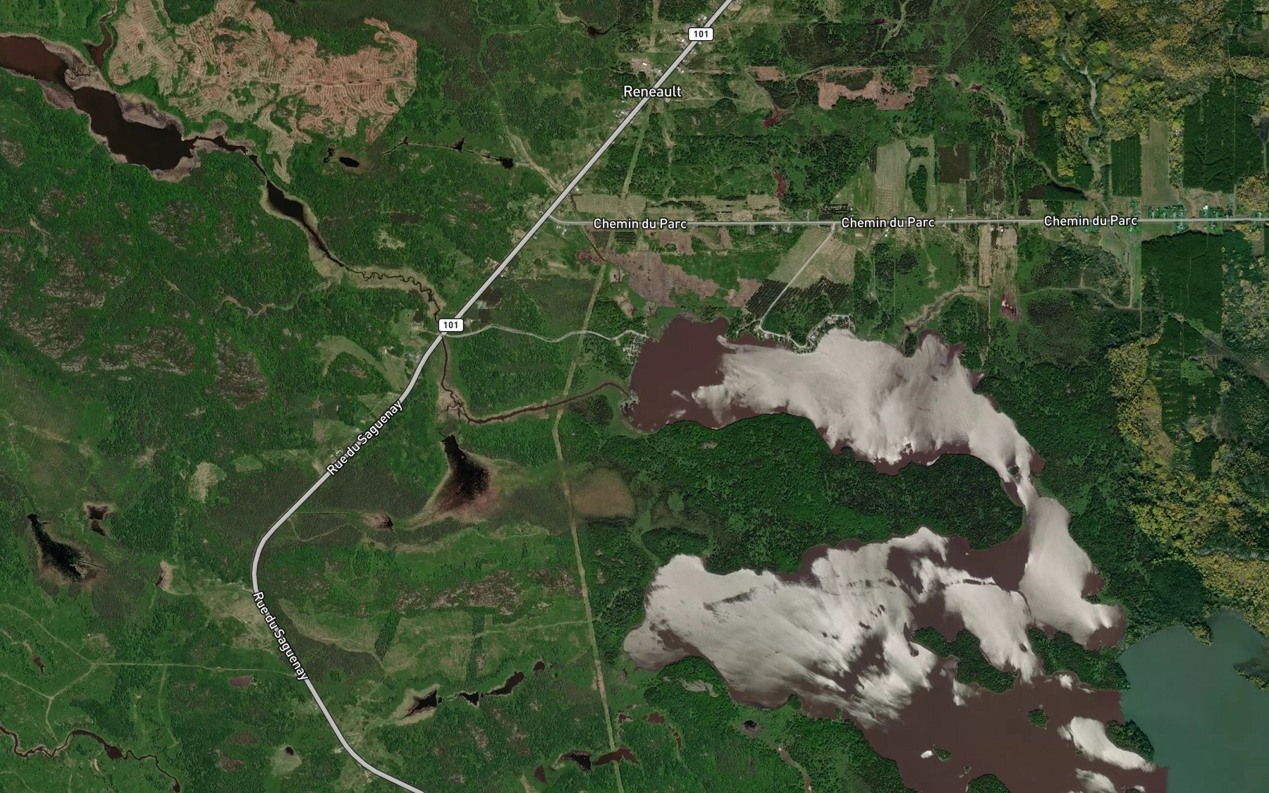 Satellite map of the Ruisseau Destor