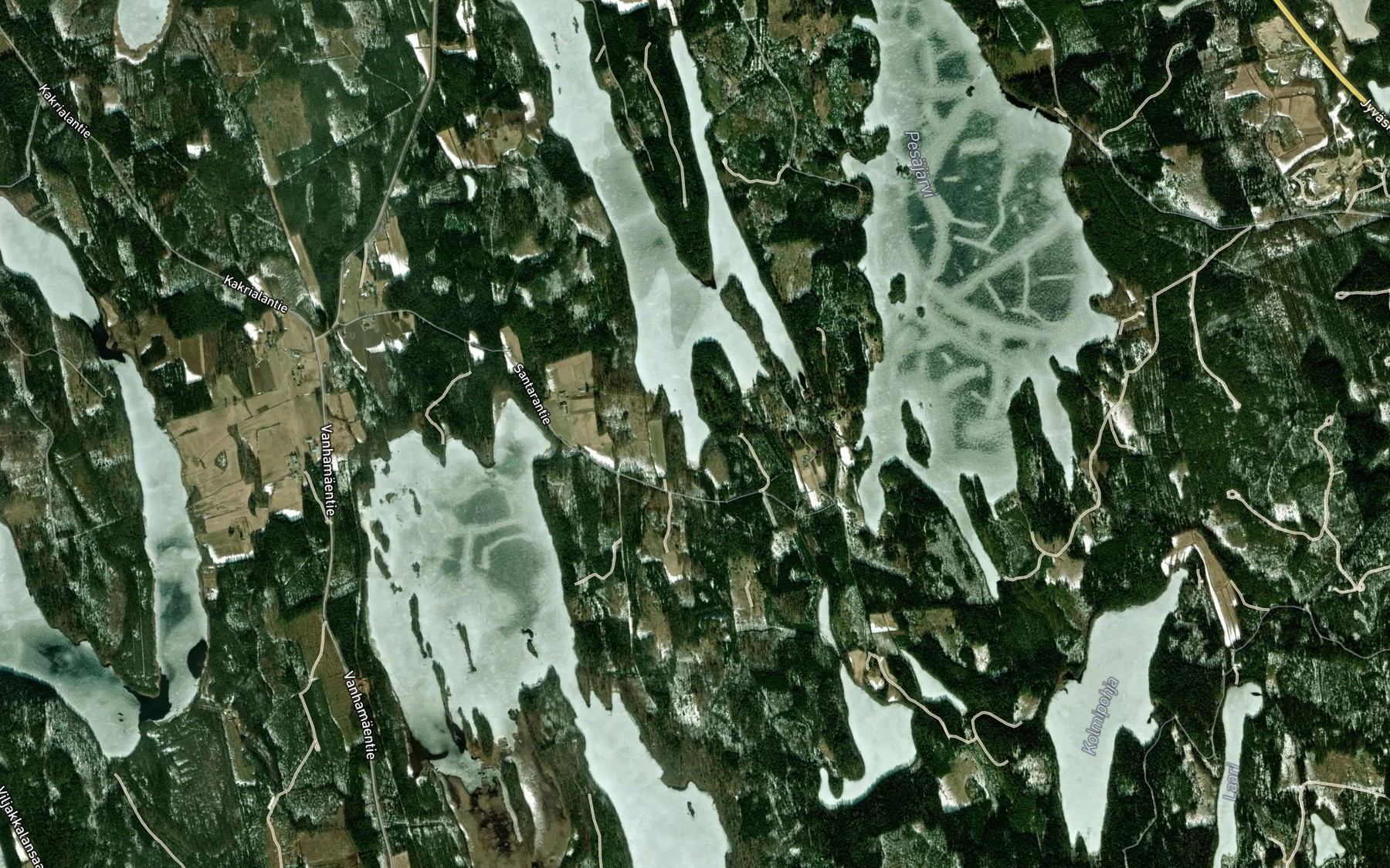 Satellite map of the Lehmiojanlahti