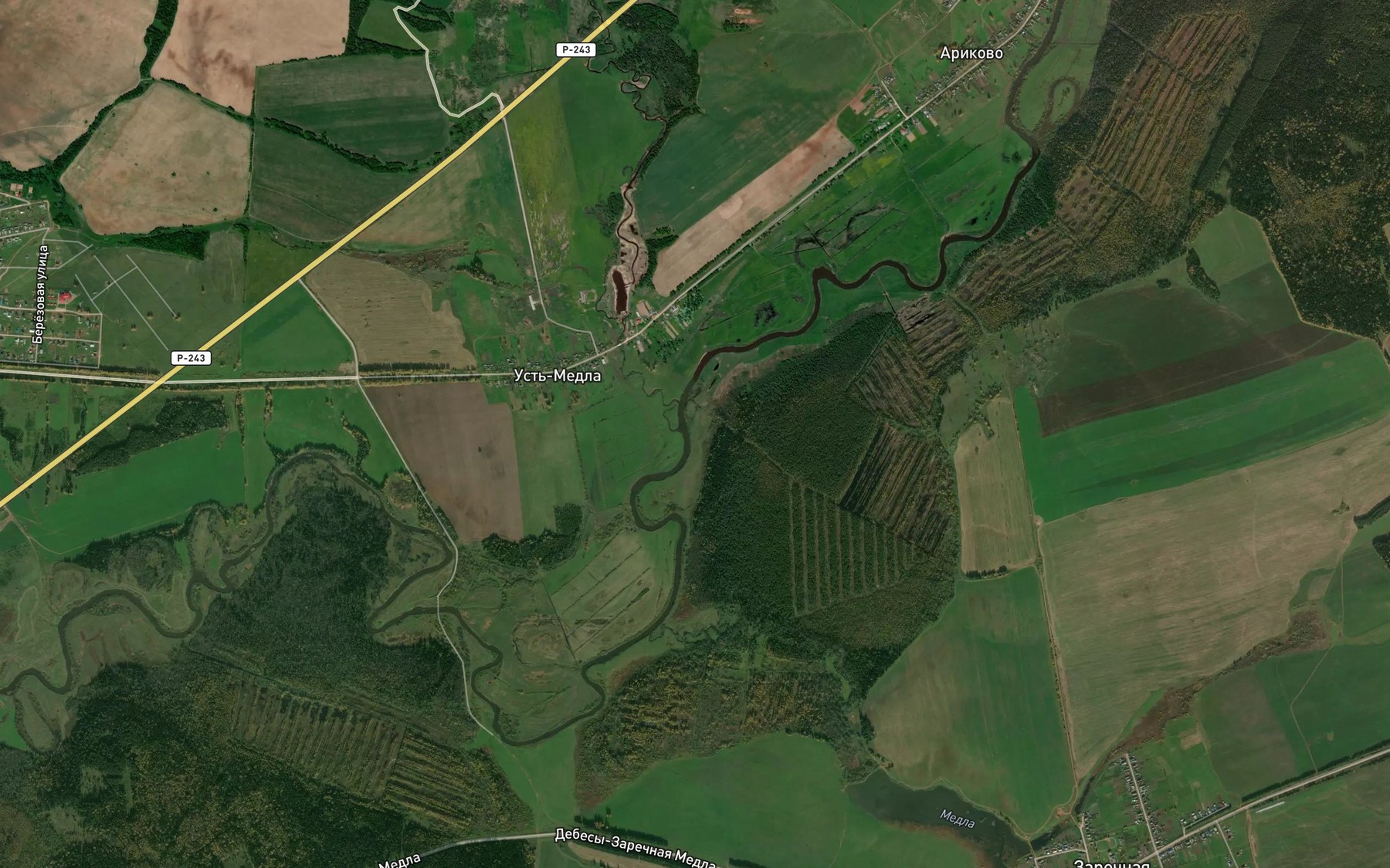 Satellite map of the Medlo