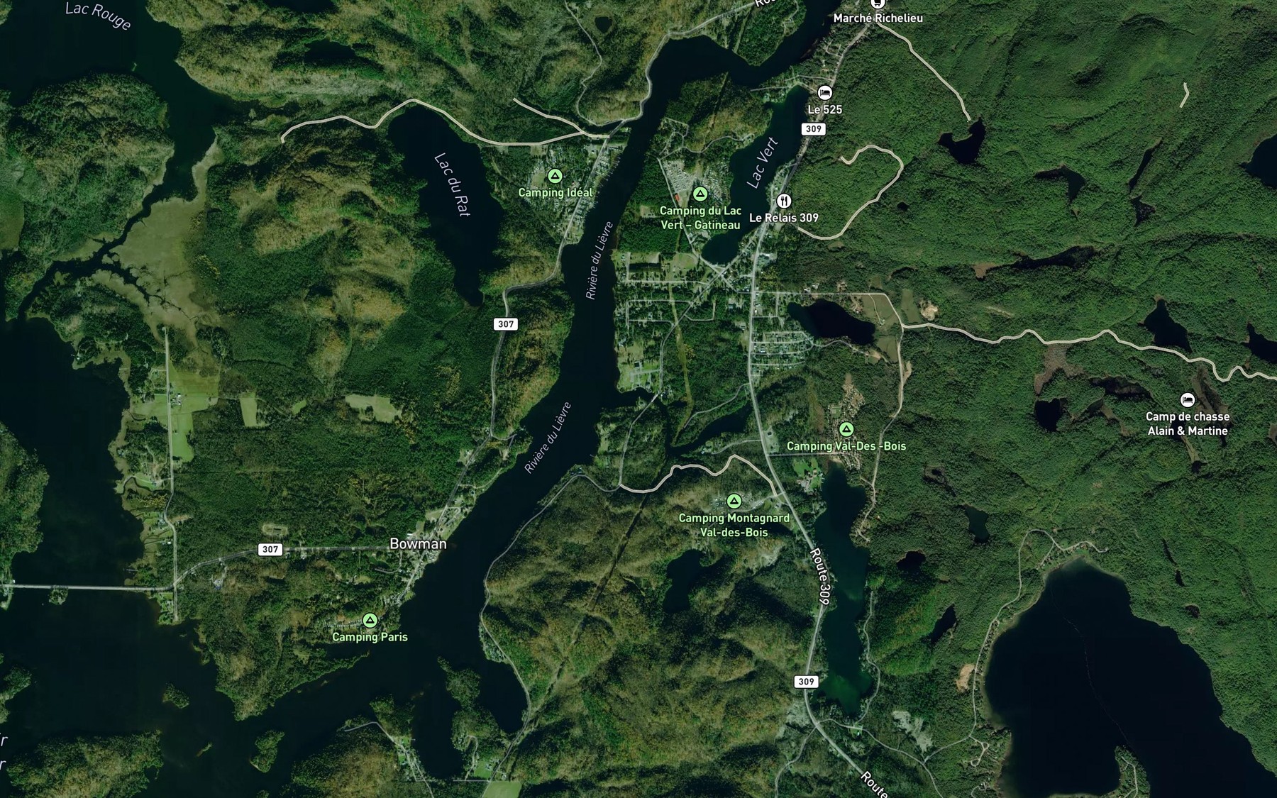 Satellite map of the Ruisseau du Petit Lac Vert