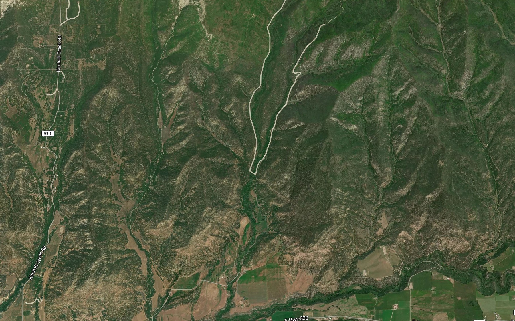 Satellite map of the West Hawxhurst Creek