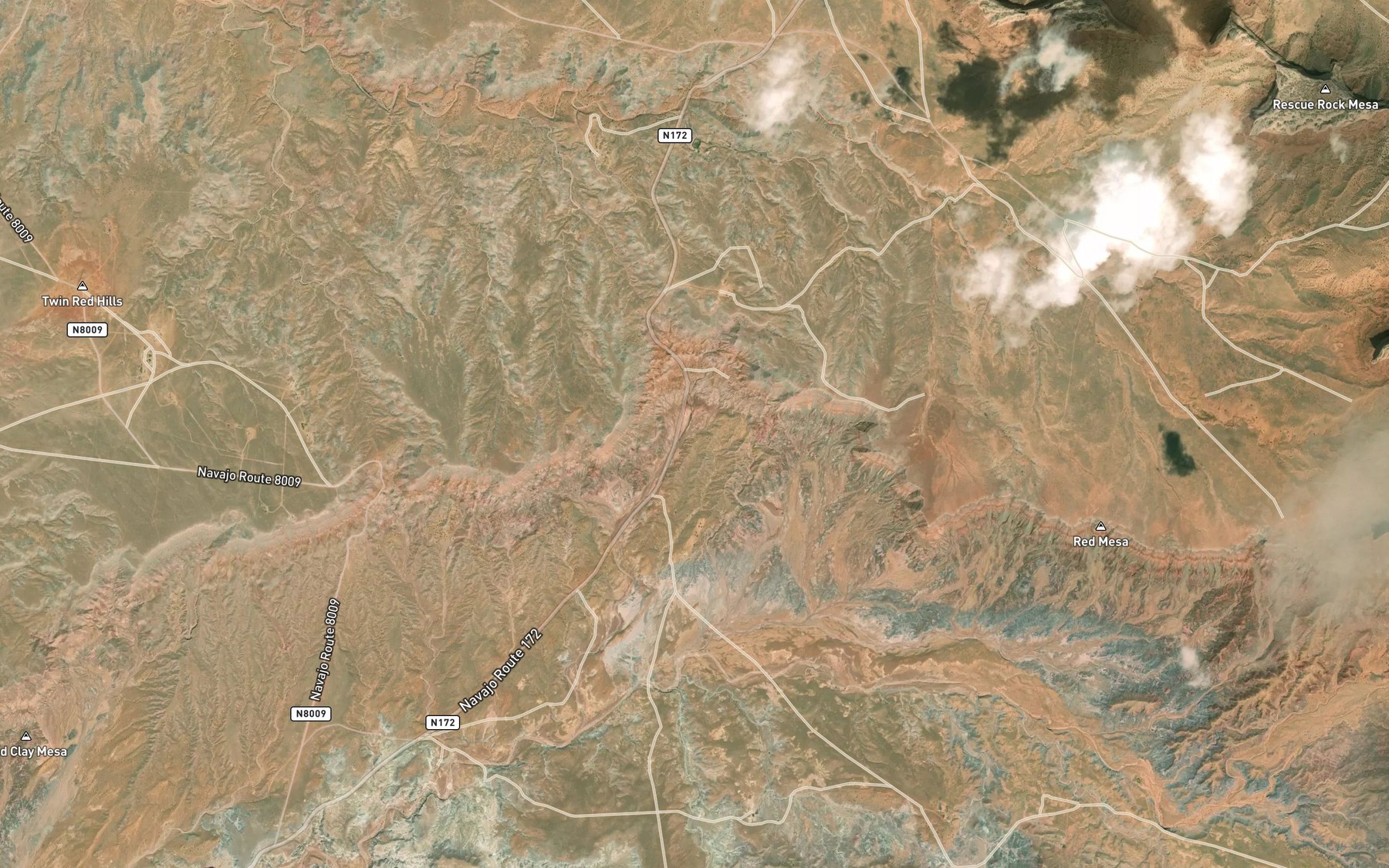 Satellite map of the Mexican Spring