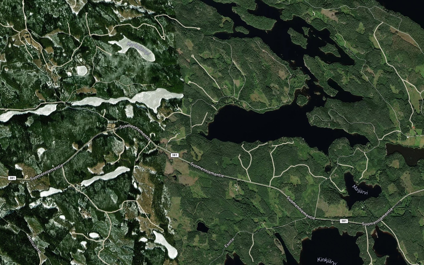 Satellite map of the Lummelahti