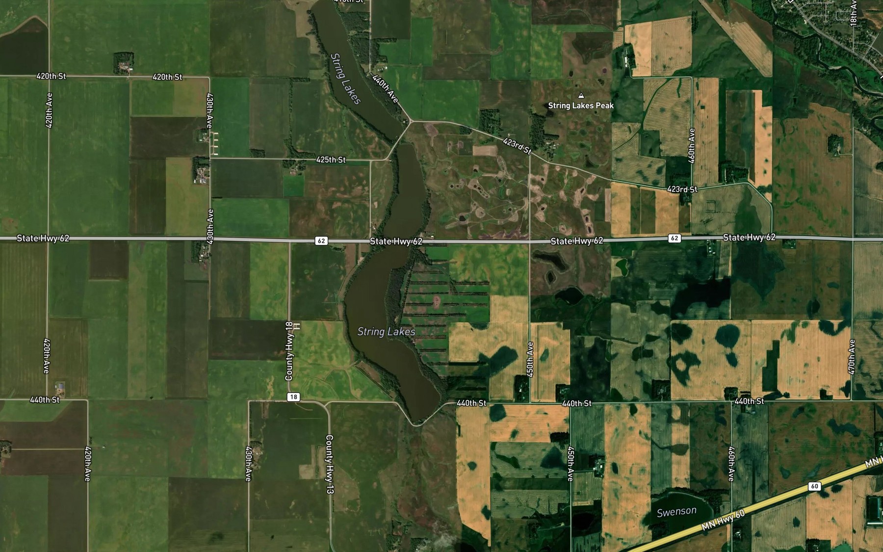 Satellite map of the Judicial Ditch Number Twentyseven