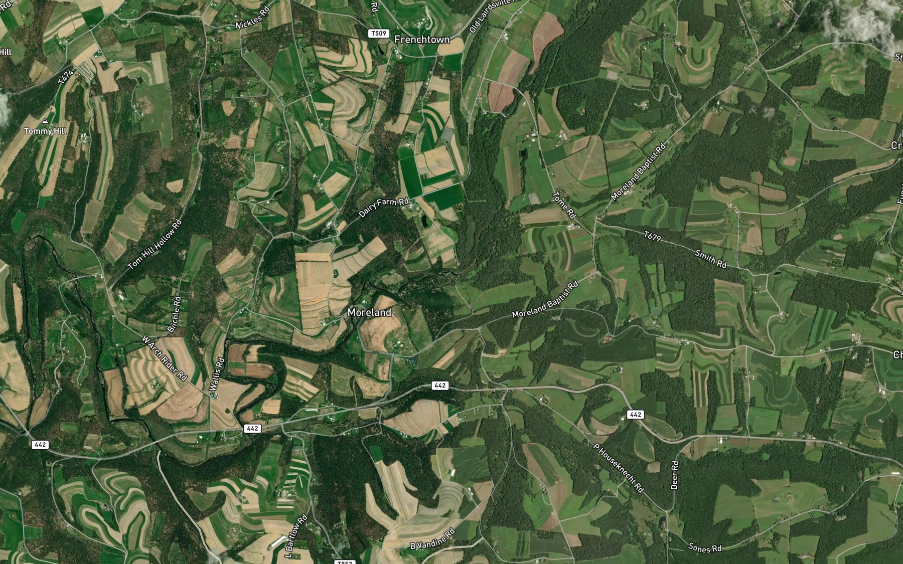 Satellite map of the German Run