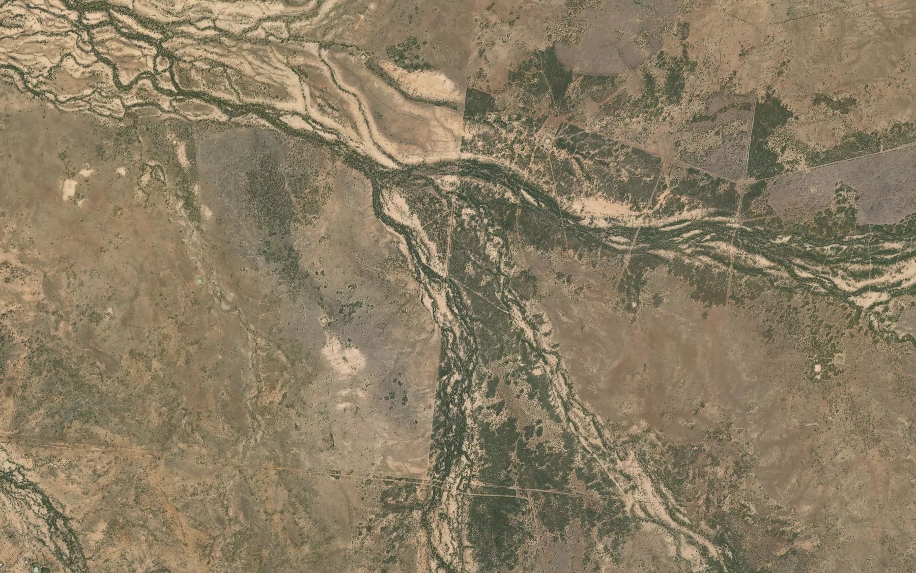 Satellite map of the Gunyah Creek
