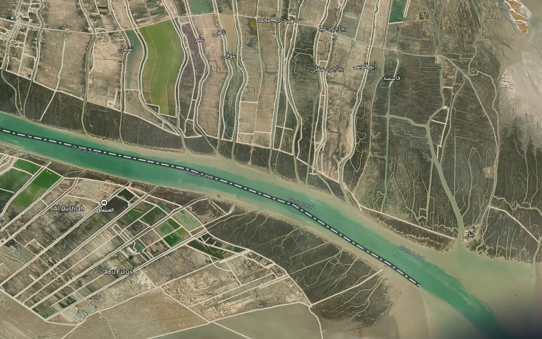 Satellite map of the Nahr-e Hajj Mohammad